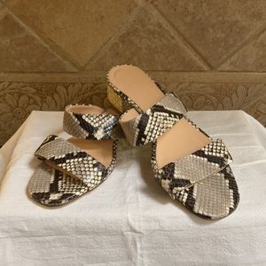 JCrew Snake Skin Sandals